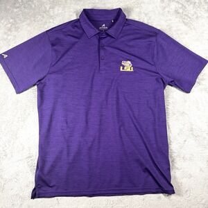 LSU Tigers Purple Golf Polo Shirt Men's Medium Short Sleeve Antigua NCAA
